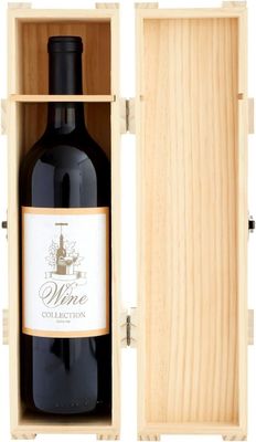 Split or Demi Wine Bottles Solid Wood Wine Box 13.8X3.9X3.9 Inch with Customized Logo