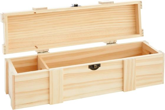 Split or Demi Wine Bottles Solid Wood Wine Box 13.8X3.9X3.9 Inch with Customized Logo