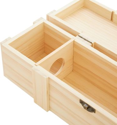 Split or Demi Wine Bottles Solid Wood Wine Box 13.8X3.9X3.9 Inch with Customized Logo