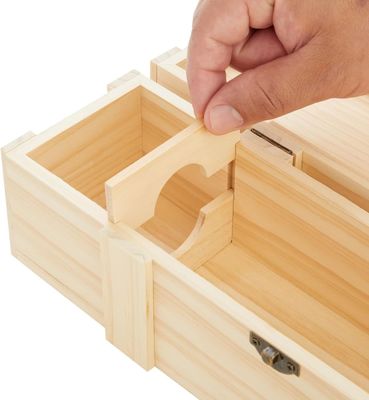 Split or Demi Wine Bottles Solid Wood Wine Box 13.8X3.9X3.9 Inch with Customized Logo