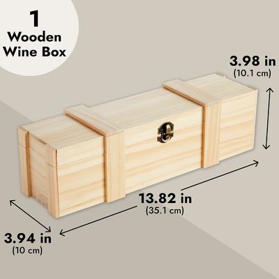 Split or Demi Wine Bottles Solid Wood Wine Box 13.8X3.9X3.9 Inch with Customized Logo