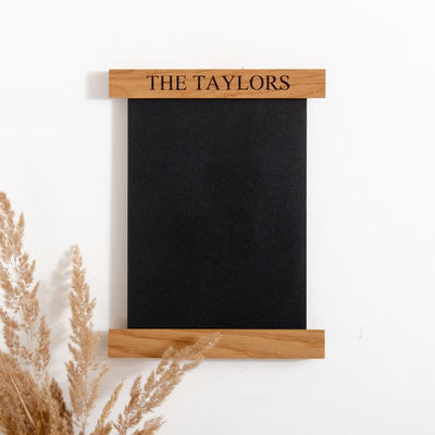 202406 Floating Framed Notice Board Score Card Board Wooden Scoreboard with Chalkboard