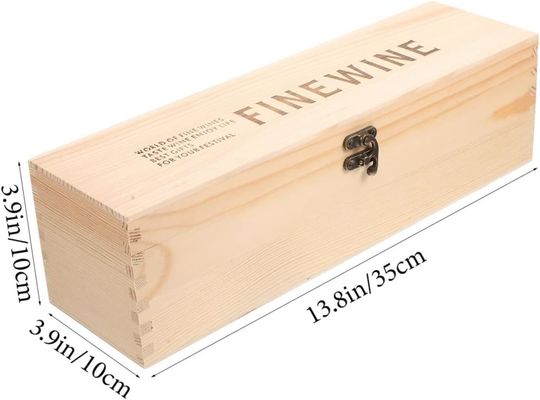 Design Clasp Single Wooden Wine Gift Box Made of Solid Wood for Other Gift Craft