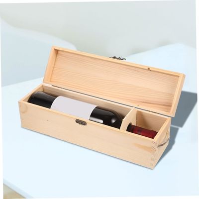 Design Clasp Single Wooden Wine Gift Box Made of Solid Wood for Other Gift Craft