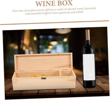 Design Clasp Single Wooden Wine Gift Box Made of Solid Wood for Other Gift Craft