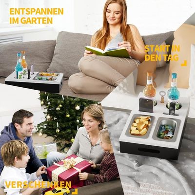 Customized Logo Acceptable Popular Couch Bar Snack Box Sofa Organizer for Side Tables