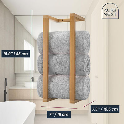 Custom Service Wall Mounted Storage Wooden Shelf Towel Rack for As your request