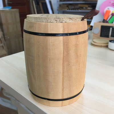 Customized Logo Acceptable 12.5x16cm Paulownia Wooden Barrel for Your Customers