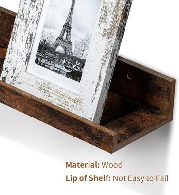 Space-Saving Kitchen Set Of 5 Small Picture Ledge Home Wood Floating Shelves For Wall