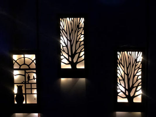 Handmade Wooden LED Wall Decoration for Bedroom Square Over-the-Bed Theme Love
