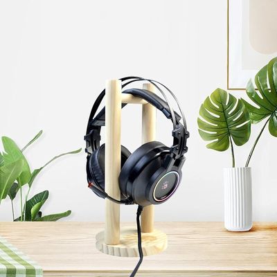 35x11x11cm Elegant Wine Packaging Boxes Wooden Desktop Earphone Headset Holder for Gaming