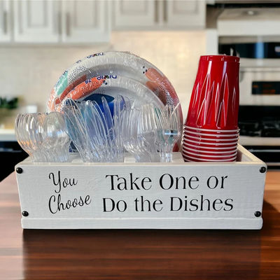 Make Hosting a Breeze Solo Cup Wood Holder for Kitchen Counter and Party Hosting