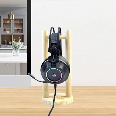 35x11x11cm Elegant Wine Packaging Boxes Wooden Desktop Earphone Headset Holder for Gaming
