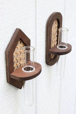 Wall Hanging Boho Hydro Planter Wall Planter with Silk-screen Printing/Burned