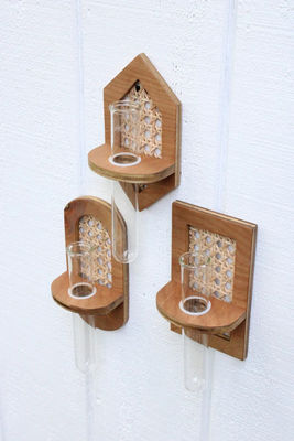 Wall Hanging Boho Hydro Planter Wall Planter with Silk-screen Printing/Burned