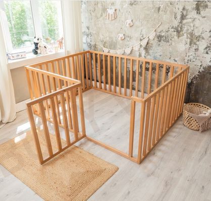 OEM Eco friendly wooden Bed with Extra Protection Nursery bed Toddler Play bed Solid wood bed