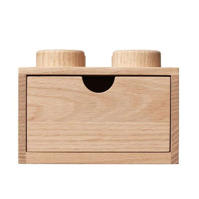 Custom Order Accepted Lego Wooden Desk Drawer 4 Soaped Oak Box for Children's Jewelry
