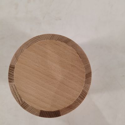 D90 x H112mm Custom Shape Wooden Barrel Rustic Design for Coffee Bean and Tea Storage