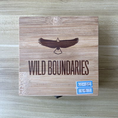12.8x12.8x4.5cm Promotion Custom Engrave Logo Bamboo Gift Box for Other Gift Craft