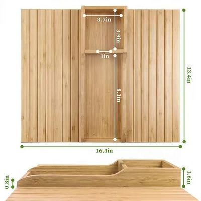 Living Room Rectangle Sofa Tray Foldable Bamboo Couch Coaster with Chopping Blocks