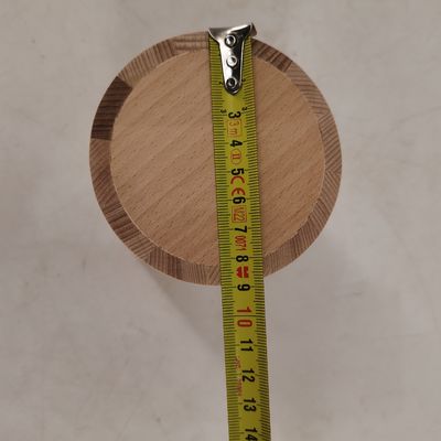 D90 x H112mm Custom Shape Wooden Barrel Rustic Design for Coffee Bean and Tea Storage