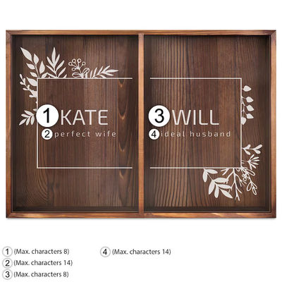 Customized Wooden Box for Anniversary and Wedding Gift Matt Lamination Printing Handling