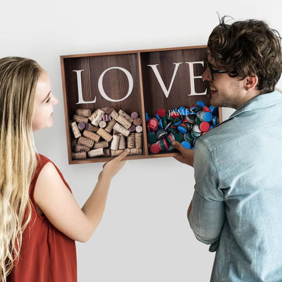 Customized Wooden Box for Anniversary and Wedding Gift Matt Lamination Printing Handling