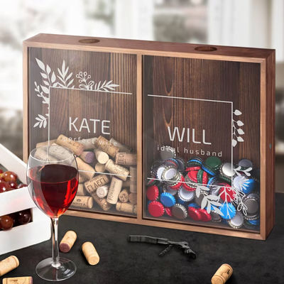 Customized Wooden Box for Anniversary and Wedding Gift Matt Lamination Printing Handling