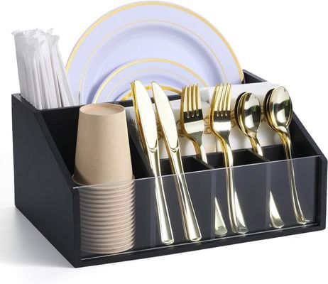 Flexible Utensil Caddy Organizer for Kitchen Counter and Varnishing Plate Dispenser