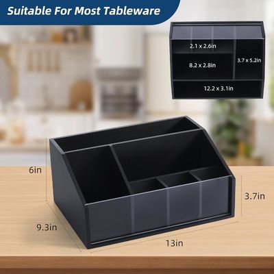Flexible Utensil Caddy Organizer for Kitchen Counter and Varnishing Plate Dispenser