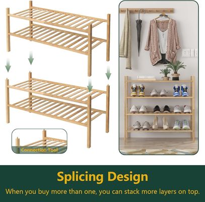 Three-layer Multifunctional Bamboo Shoe Rack The Ultimate Closet Storage Solution