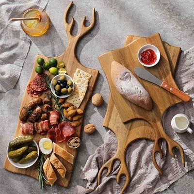 Multi-purpose Olive Acacia Chopping Boards Set of 3 with Handle Customized Size