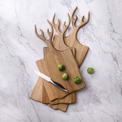 Multi-purpose Olive Acacia Chopping Boards Set of 3 with Handle Customized Size