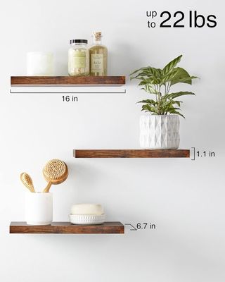 Design Custom 3 Sets Floating Shelf Set Space-Saving Home Decor for Living Room Display