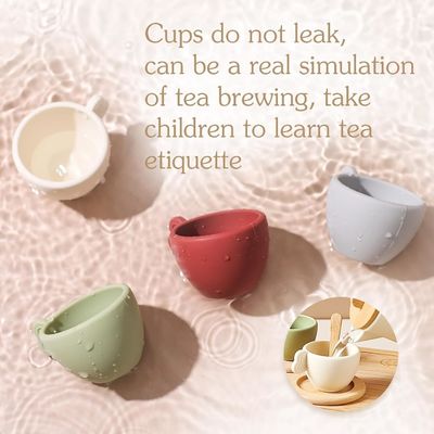 Customized Designs Wooden Tea Set for Kids Cup Lids and Serving Trays