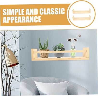 Wooden Decorative Hanging Shelf Set of 2 for Book Flower Pot and Nursery Organizer Gift