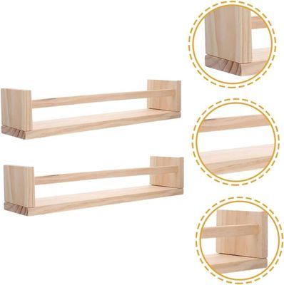 Customized Logo Wooden Hanging Shelf Set for Book and Flower Pot Space-saving Design
