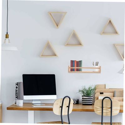Customized Logo Wooden Hanging Shelf Set for Book and Flower Pot Space-saving Design