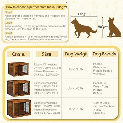 Wall Mounted Cat Perch Wooden Dog Crate Furniture with Double Doors and Thick Cushion