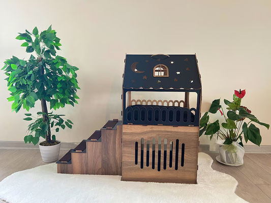 Modern Cat Furniture Customized Shape Wooden Rabbit House for Cats and Small Animals