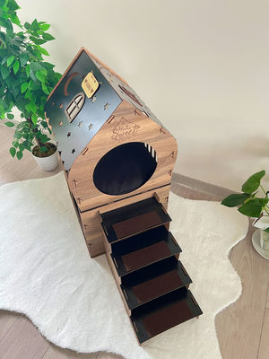 Modern Cat Furniture Customized Shape Wooden Rabbit House for Cats and Small Animals