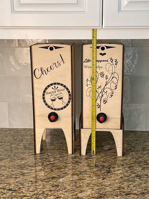 Wooden Wine Box Display Stand for Multiple Sizes of Boxes Hand Crafted Winebox Holder