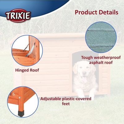 Functional Outdoor Dog House for Small Medium Large Dogs Wood Material and Chew Proof