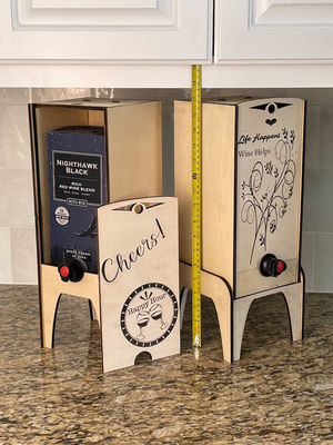 Wooden Wine Box Display Stand for Multiple Sizes of Boxes Hand Crafted Winebox Holder
