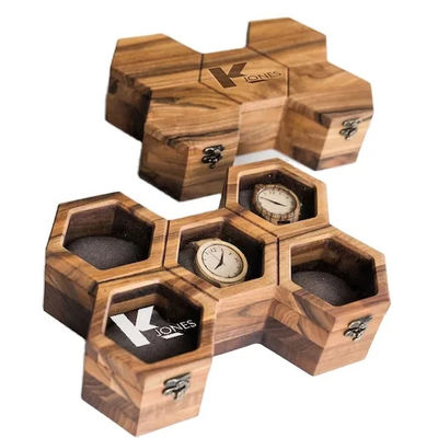 Sliding Lid Environmental Wooden Watch Box Personalized Display Case for Men