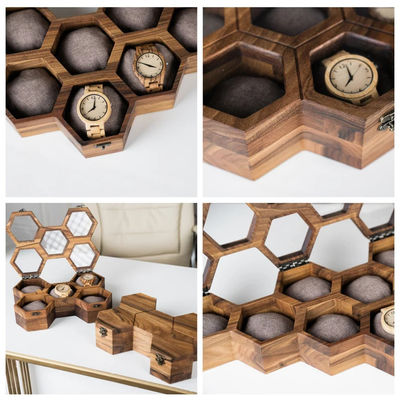 Sliding Lid Environmental Wooden Watch Box Personalized Display Case for Men