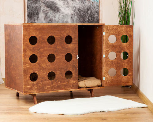 Wall Mounted Cat Perch Wooden Pet House Bed Side Modern Cat Dog House Dog Bed Stocked