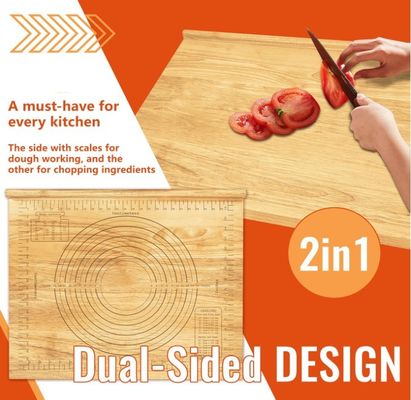 Pastry Wooden Board 24x20 Kneading Board with Measurements Common Size or Custom