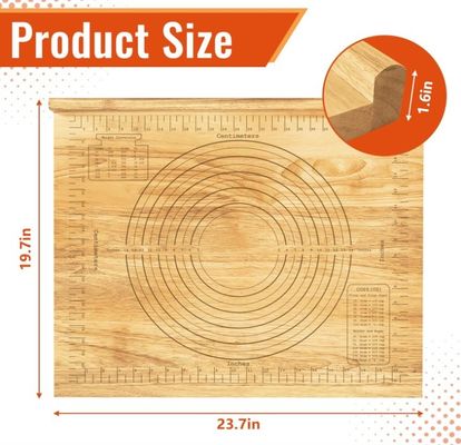 Pastry Wooden Board 24x20 Kneading Board with Measurements Common Size or Custom