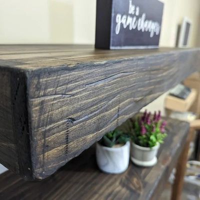 Rustic Style Wood Floating Shelves 3 Inches Thick 10 Inches Deep Customizable OEM ODM